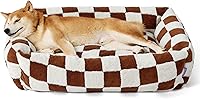 Vista 7 de LE SURE Bonita cama para perros pequeños, camas lavables para cachorros, acogedor sofá ortopédico rectangular para mascotas con felpa jacquard
