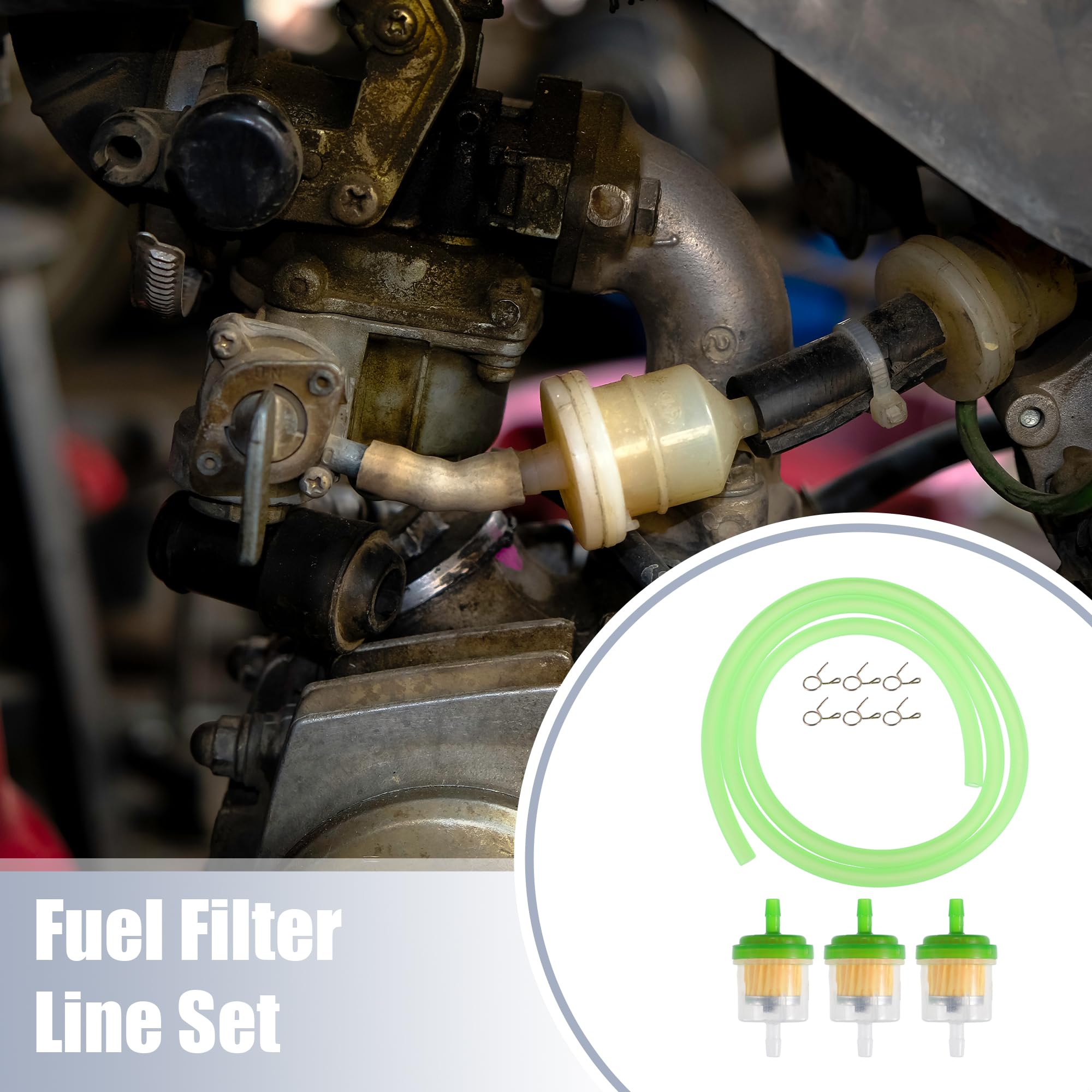 PRO BAT O.D. 8mm Dirt Bike Gas Fuel Hose Line For 50cc 70cc 90cc - Foto 3