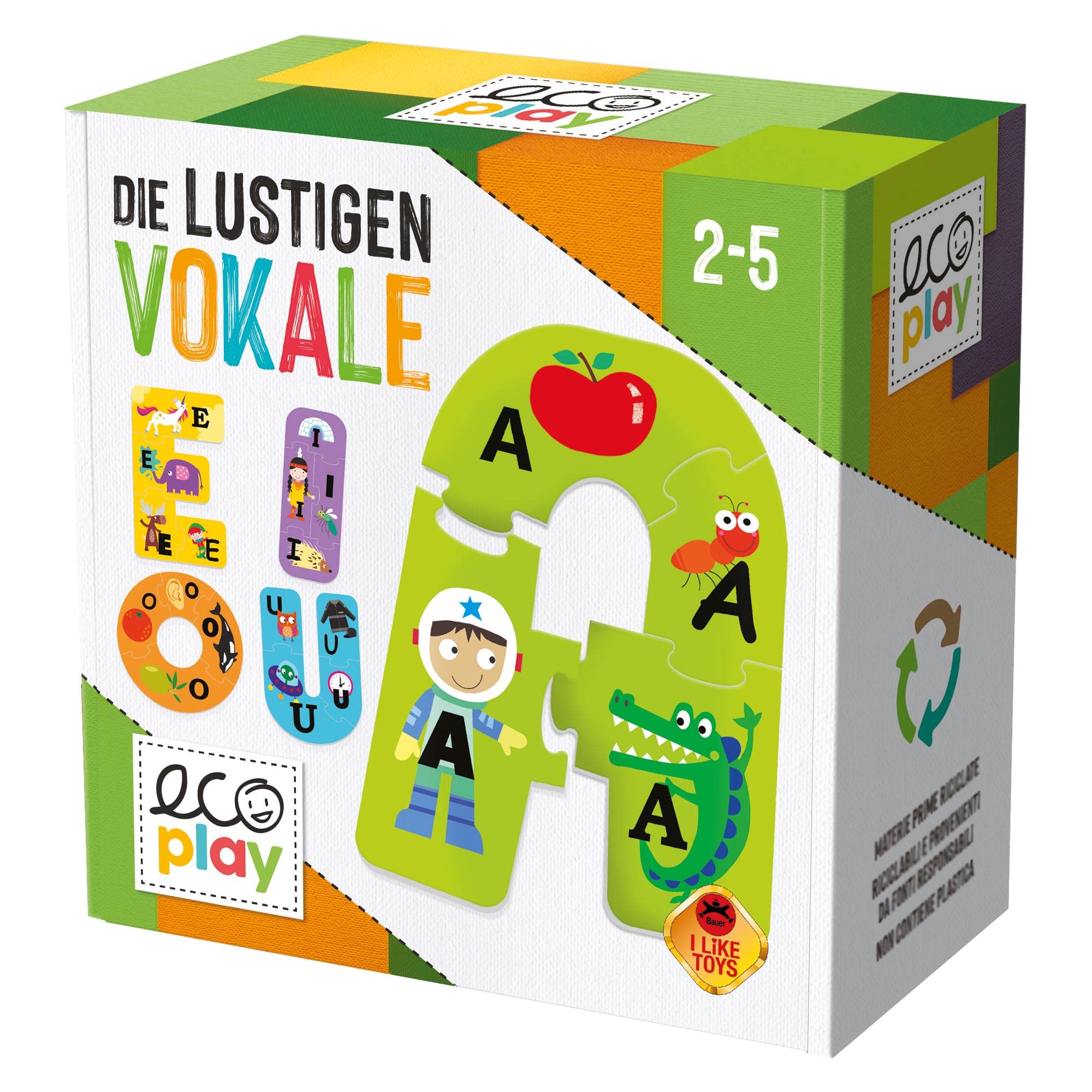 Headu DE52552 The Funny Vocals Educational Game Montessori, Green