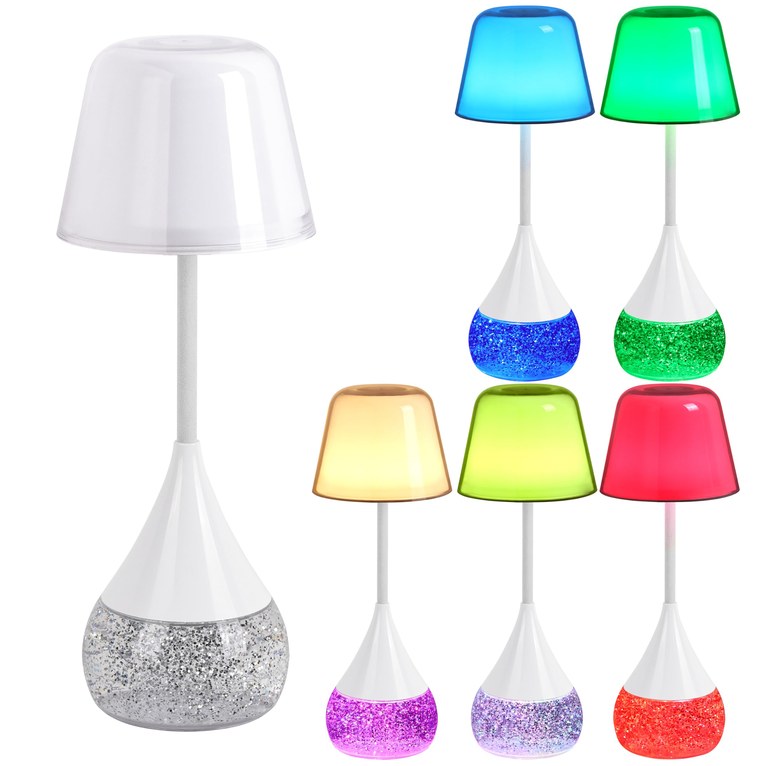 LED Colour Changing Glitter Mood Lamp Night Light USB Mood Lighting Gift Idea
