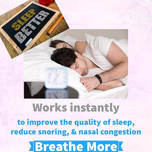 Miniatura 5 de Tamaño adulto Don't Rone, Breathe More, 50 tiras nasales, 50 toallitas y estuche, tiras nasales, tiras nasales para ronquidos, tiras nasales para