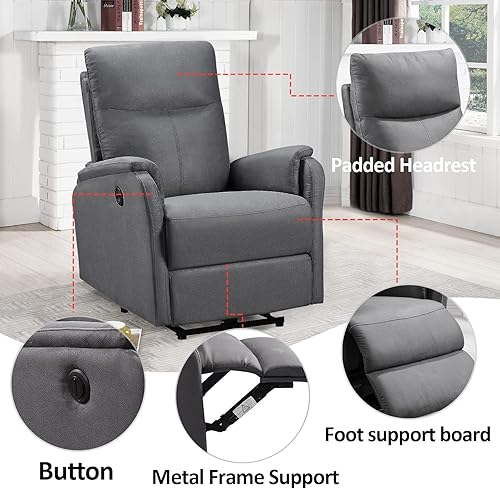 Miniatura 11 de Holaki Silla reclinable, silla reclinable para sala de estar, sofá reclinable Lazy Boy, silla de lectura, sofá individual, sofá reclinable para