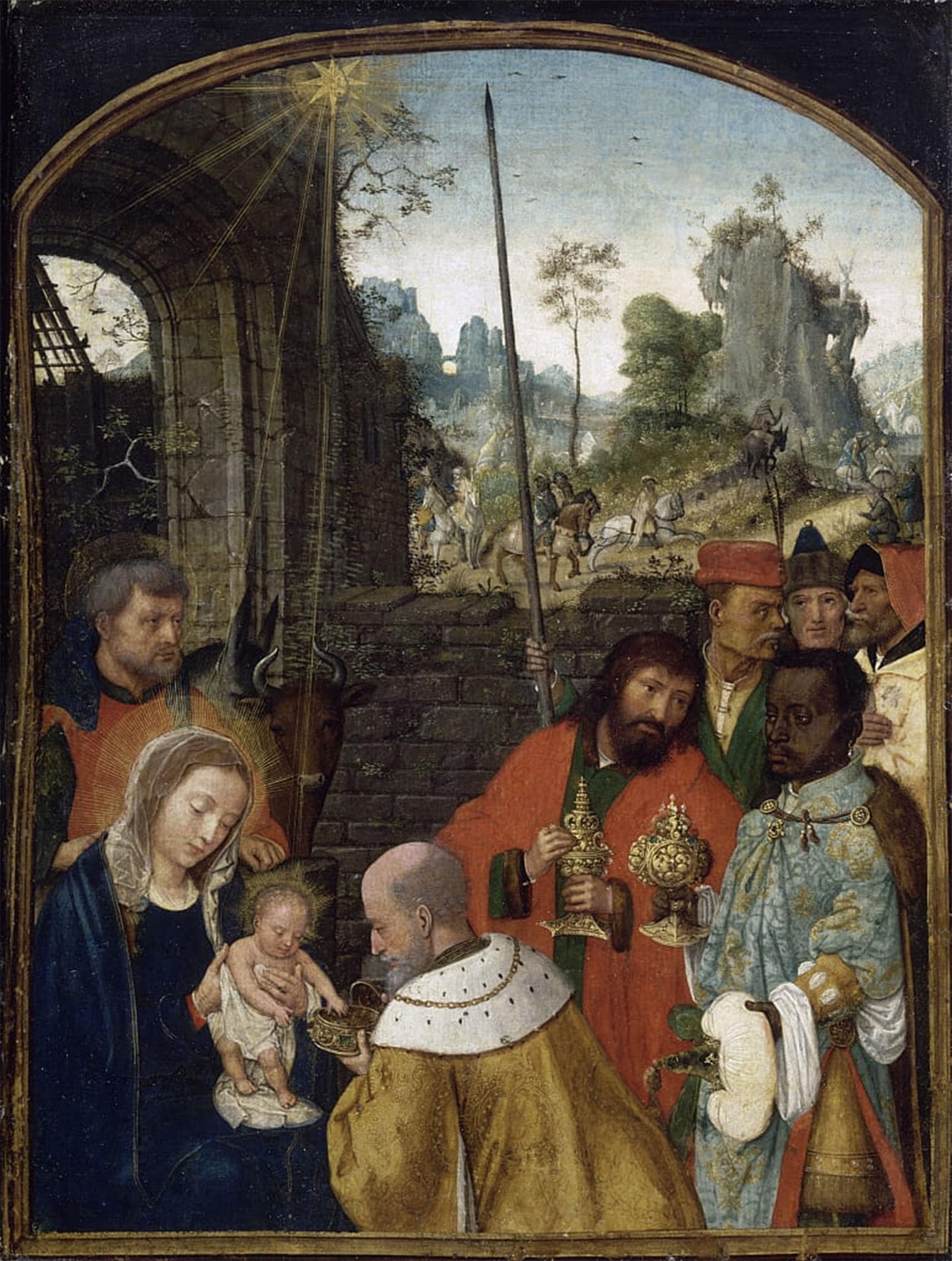 SERENDIPITP Vintage Wall Art Canvas Nordic Poster Canvas Print Picture the Adoration of the Magi First Half of Th Cen. by Simon Bening Wall Art Poster for Home Decor 60x90cm