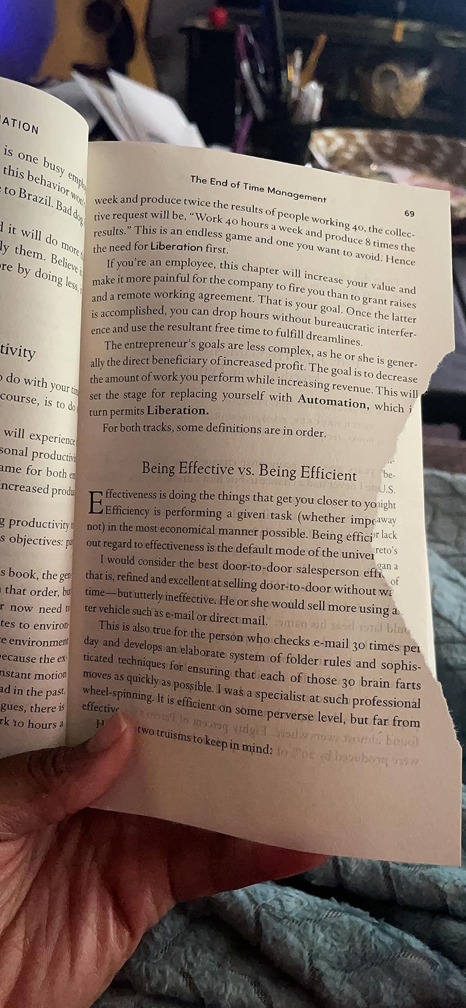 My book came with a page torn.