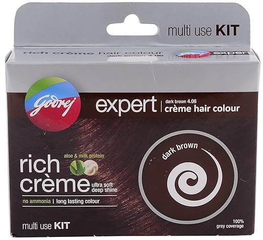 Godrej Expert Hair Colour - Dark Brown 4.06, 40ml Pack