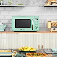 Vista 6 de Galanz - Horno microondas retro GLCMKZ09GNR09, funciones de cocción y recalentamiento automáticos, descongelación e inicio rápido, fácil limpieza