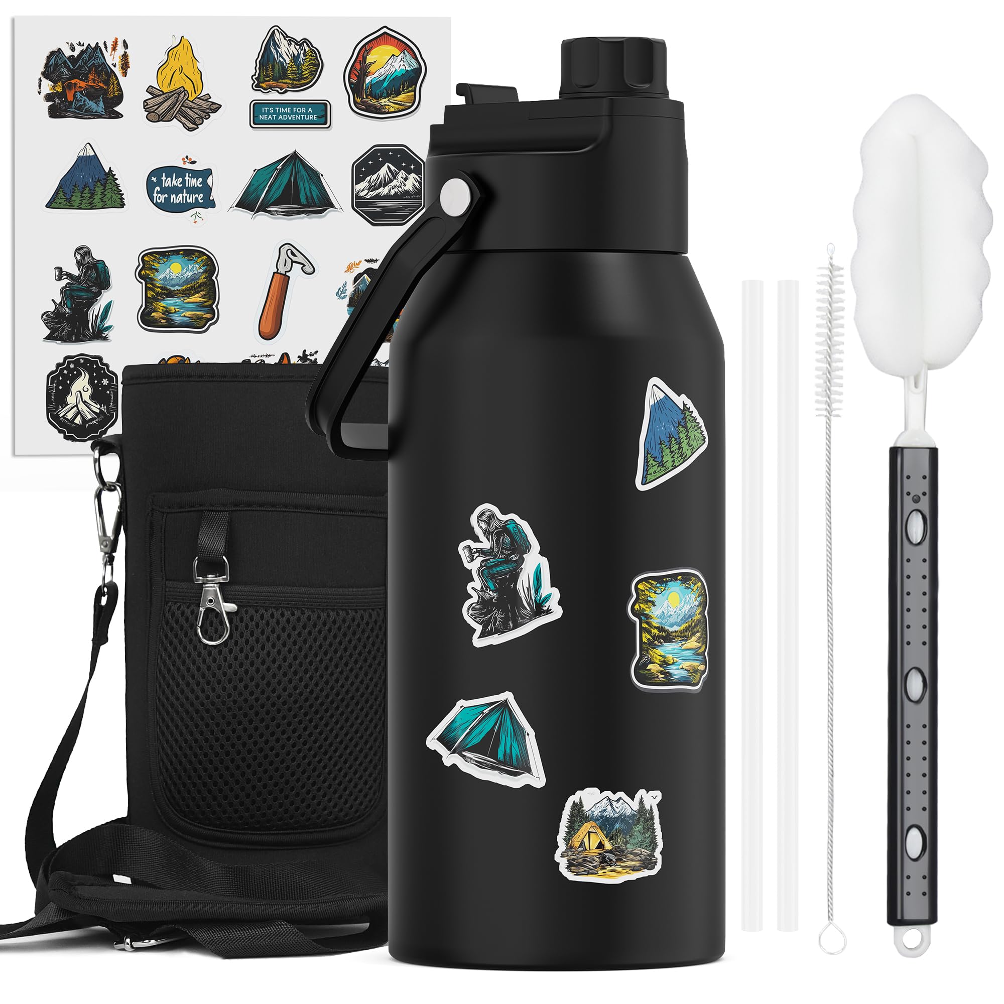 Amazon.com: WowMoment Insulated Water Bottle 64 oz, Triple