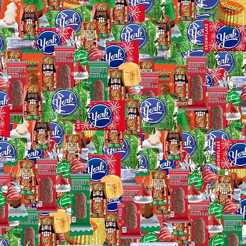 Caramelos de chocolate de Navidad Hershey Holiday Mix  Rolo, Abrazos, KitKat, Cascanueces, York, árboles, besos, pepitas y mucho más (64 onzas)