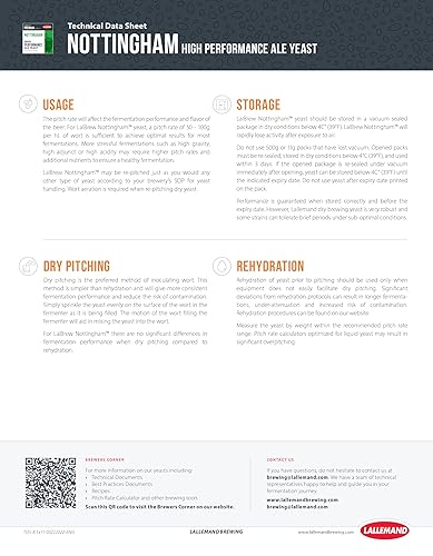 Miniatura 9 de Danstar Lallemand Nottingham Ale Levadura - 5 paquetes Multicolor 0.39 oz Nottinghamx7