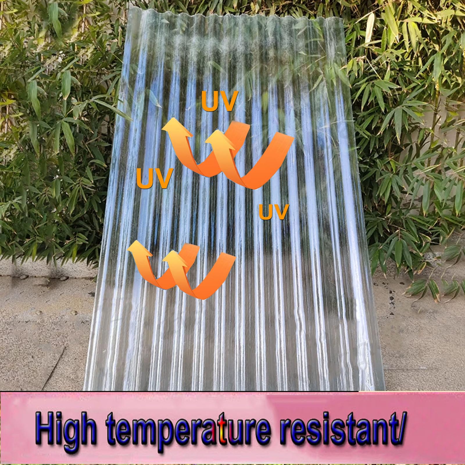 1.5mm Planchas Transparentes Tejados,2/4/6/9/10/12/16/20pcs Chapa Ondulada Para Invernaderos,Paneles Para Tejado Resistentes Al Impacto,Resistencia A Los Rayos Uv (0.9×0.9m,4pcs)