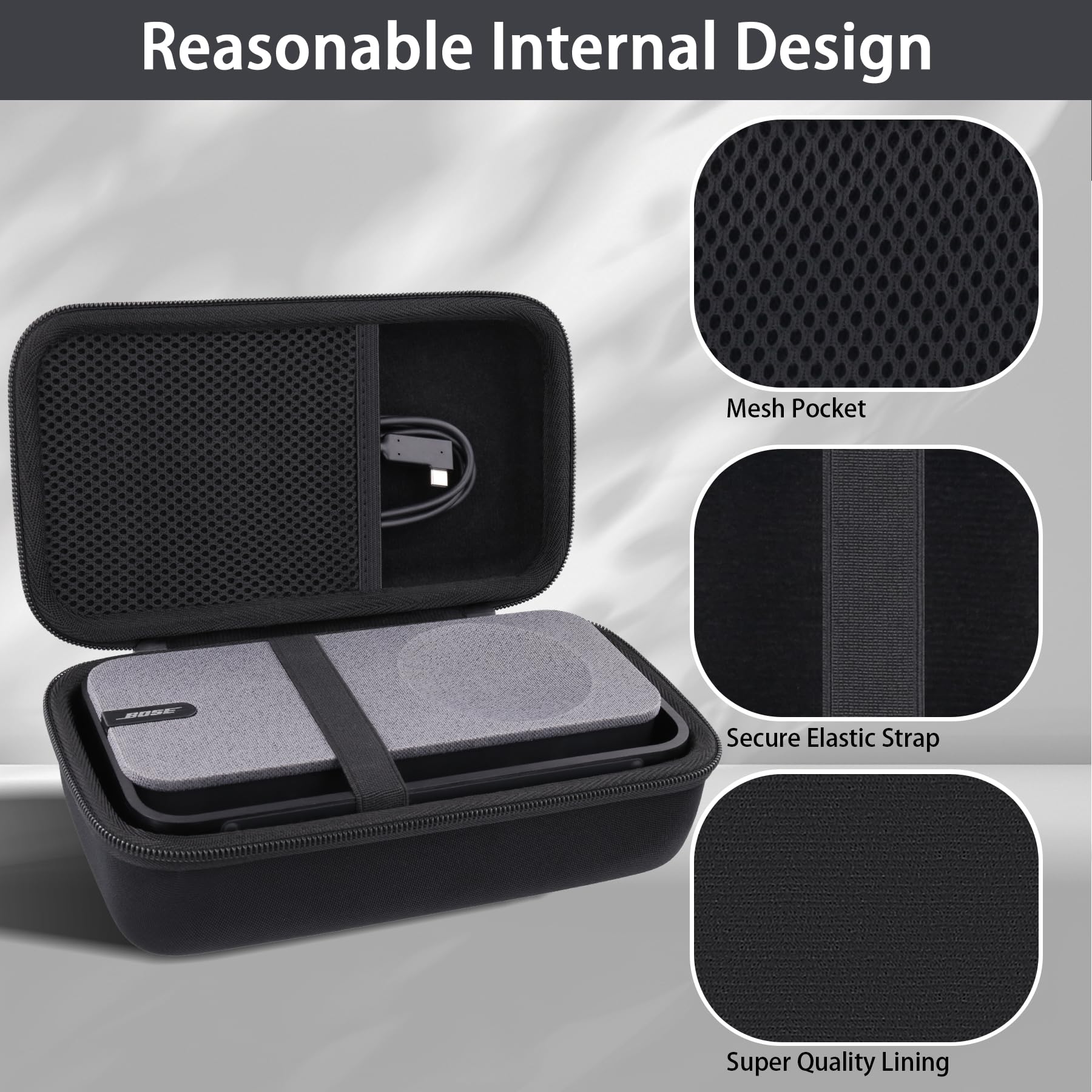 co2CREA Harte Tasche für Bose SoundLink Home Bluetooth Tragbaren Lautsprecher Case Etui Tragetasche, Nur hülle