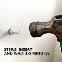 Vista 5 de Paquete de 20 paquetes de reparación de anclaje de mampostería para paneles de yeso, relleno de parche de orificio de pared resistente, se adapta a