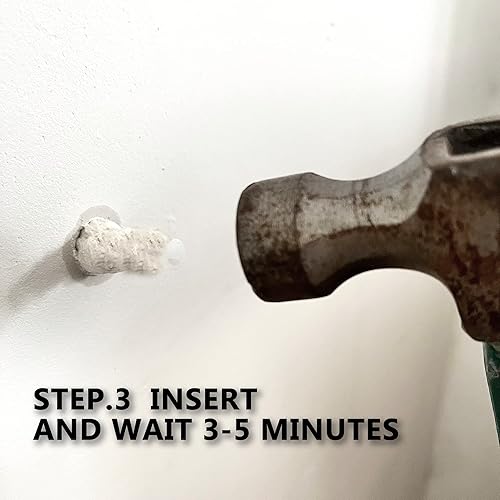 Miniatura 5 de Paquete de 20 paquetes de reparación de anclaje de mampostería para paneles de yeso, relleno de parche de orificio de pared resistente, se adapta a