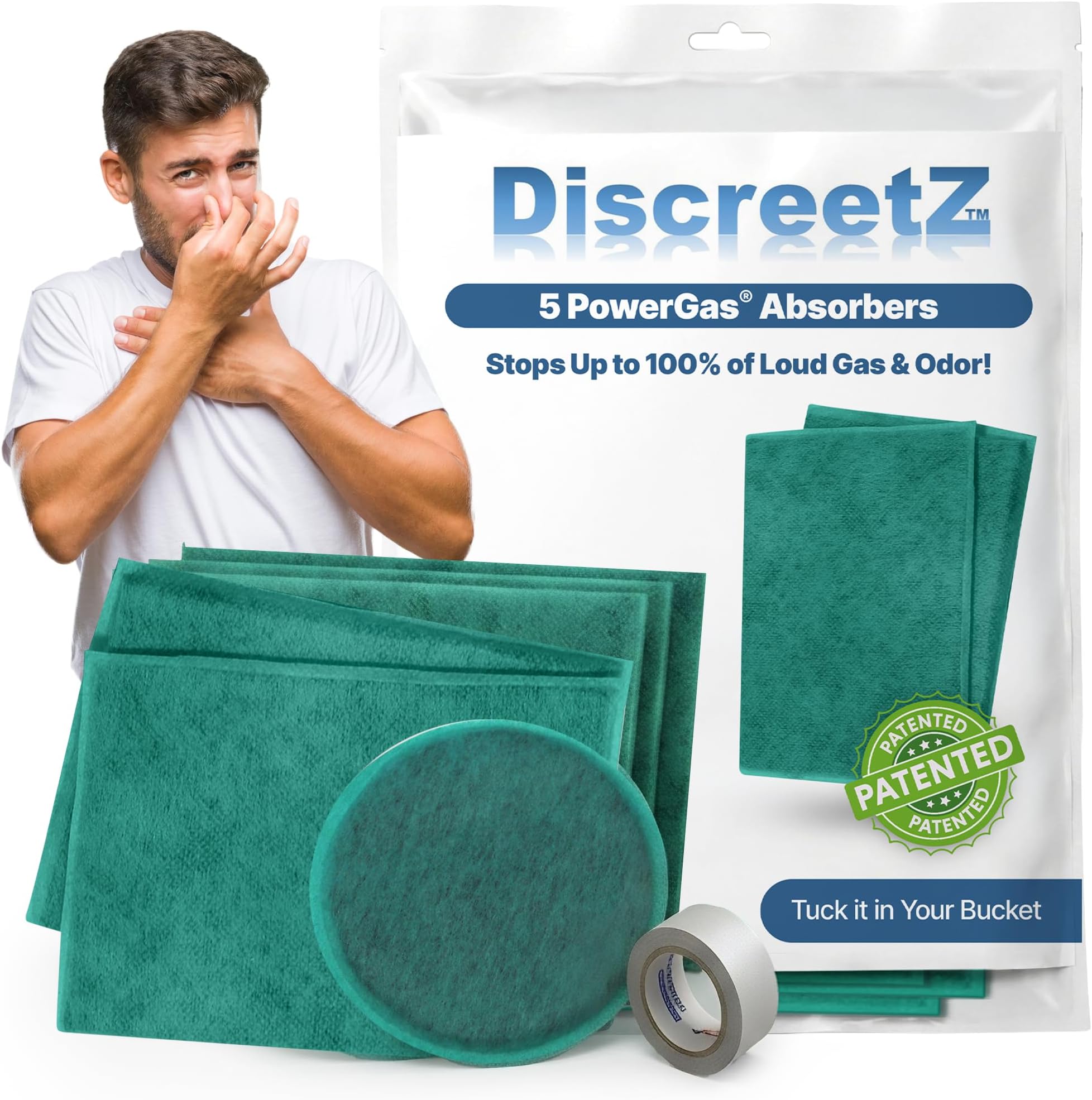 Gas pads absorb odors & sound, activated charcoal odor absorber flatulence pads, bad gas relief for adults, silence sound, women & men charcoal odor absorber underwear pads for buttocks. 5-Count P-5