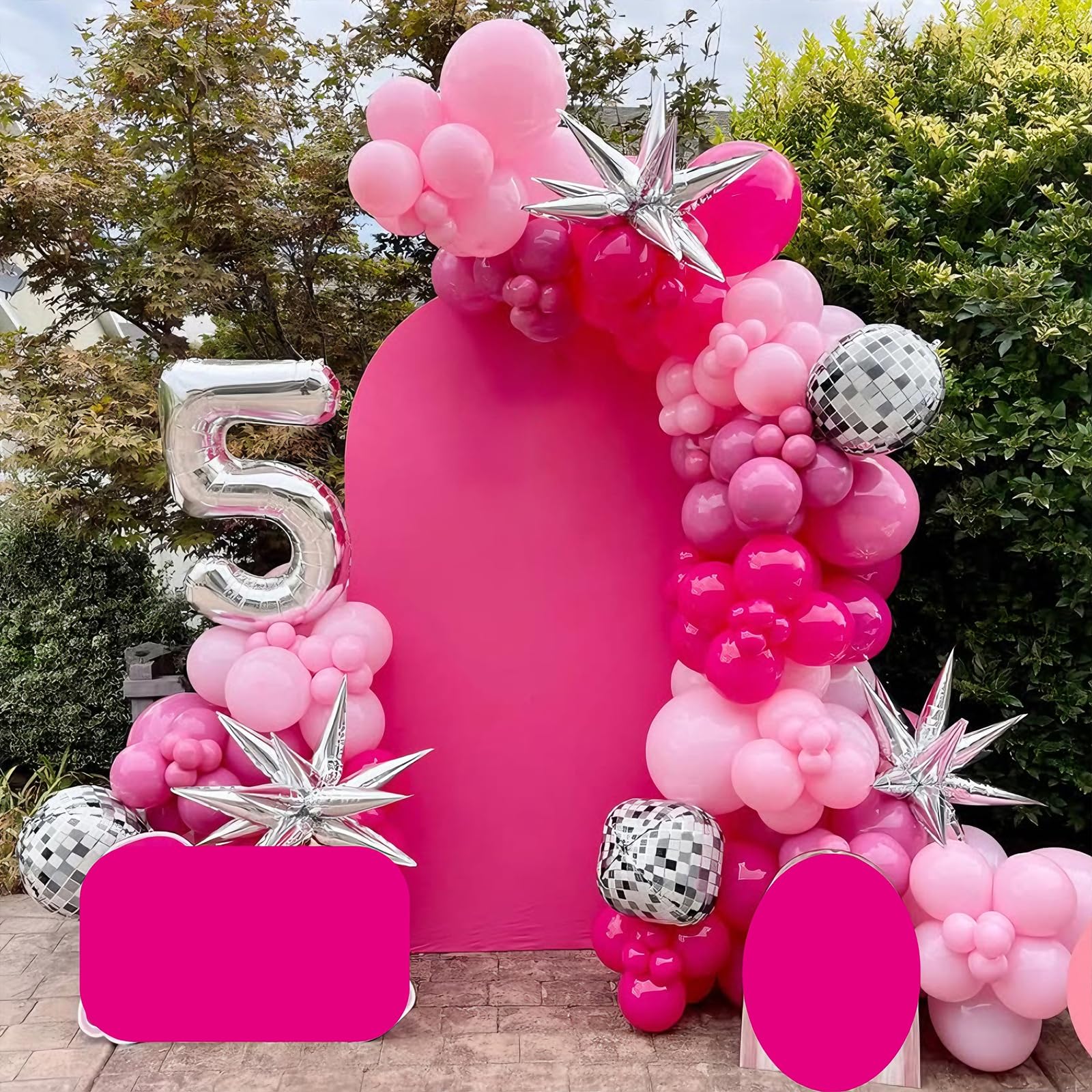 Pinke Luftballons, 60 Stück, 30,5 cm, Hot Pink, Metallic, Partyballons für Mädchen, Frauen, Babyparty, Prinzessin, Valentinstag, Hochzeit, Geburtstag, Party-Dekoration