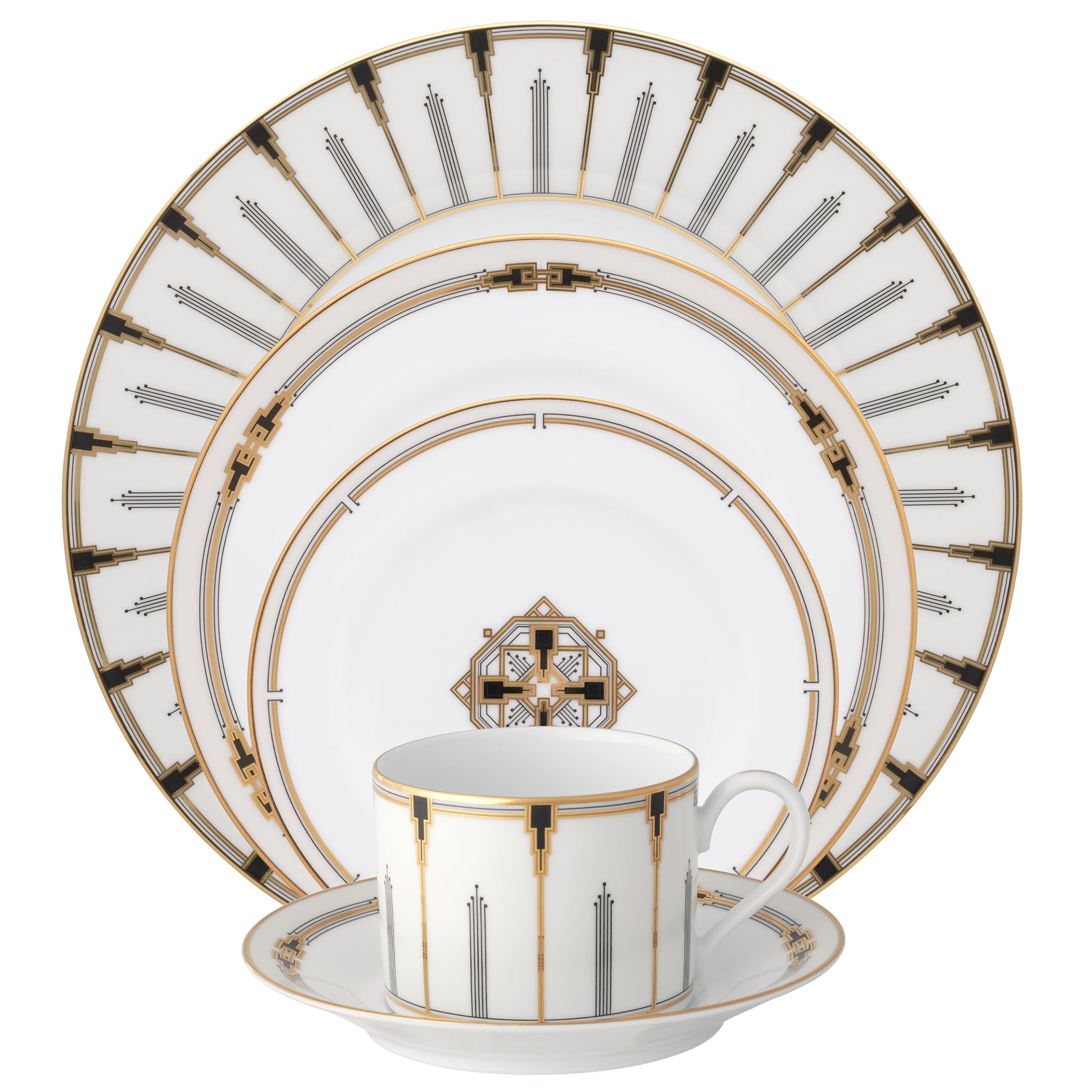 Amazon.com | Noritake Empire Gold 5-Piece Place Setting, Service