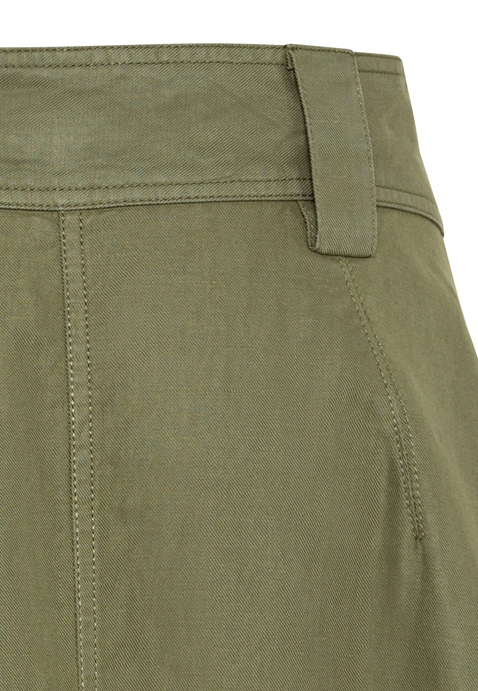 camel active Damen Rock aus leichtem Baumwoll-Leinen Mix