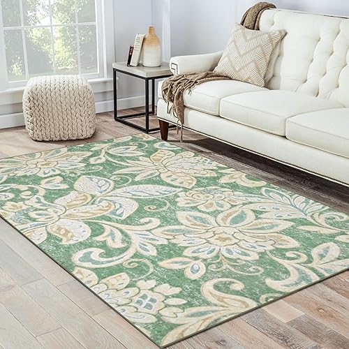 Miniatura 64 de Alfombra de entrada bohemia vintage de 2 x 3 pulgadas, alfombra de entrada pequeña, antideslizante, lavable, tapete para puerta de interior, tapete