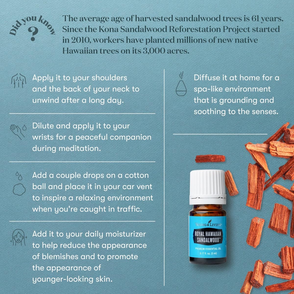 Young Living Royal Hawaiian Sandalwood Essential Oil 5 Ml by Young