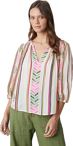 Velvet by Graham & Spencer Women's Beth Novelty Jacquard Top