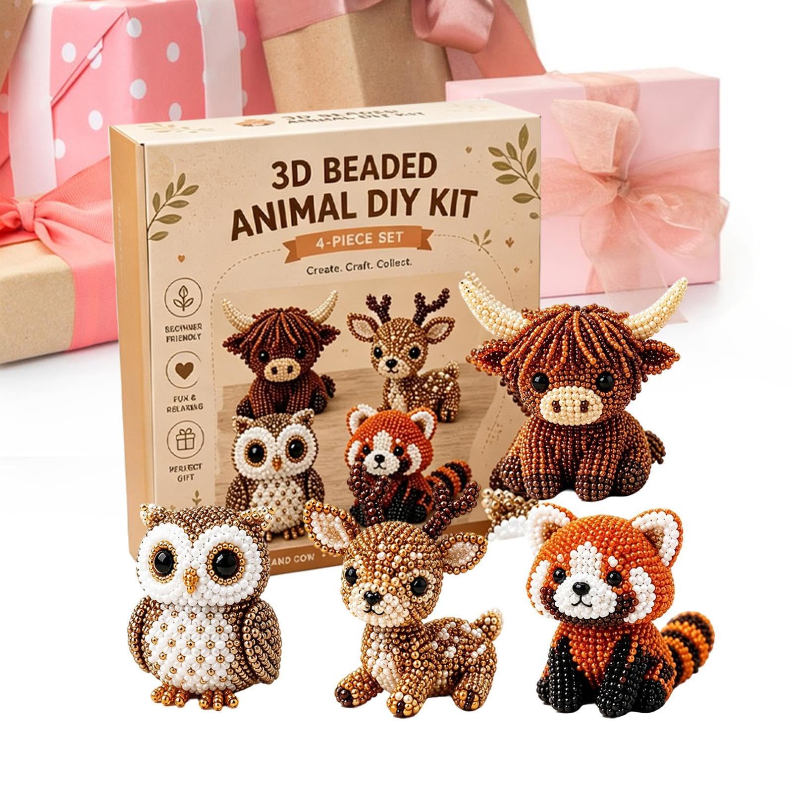 Kit de manualidades de animales con cuentas para aprender paso a paso 8