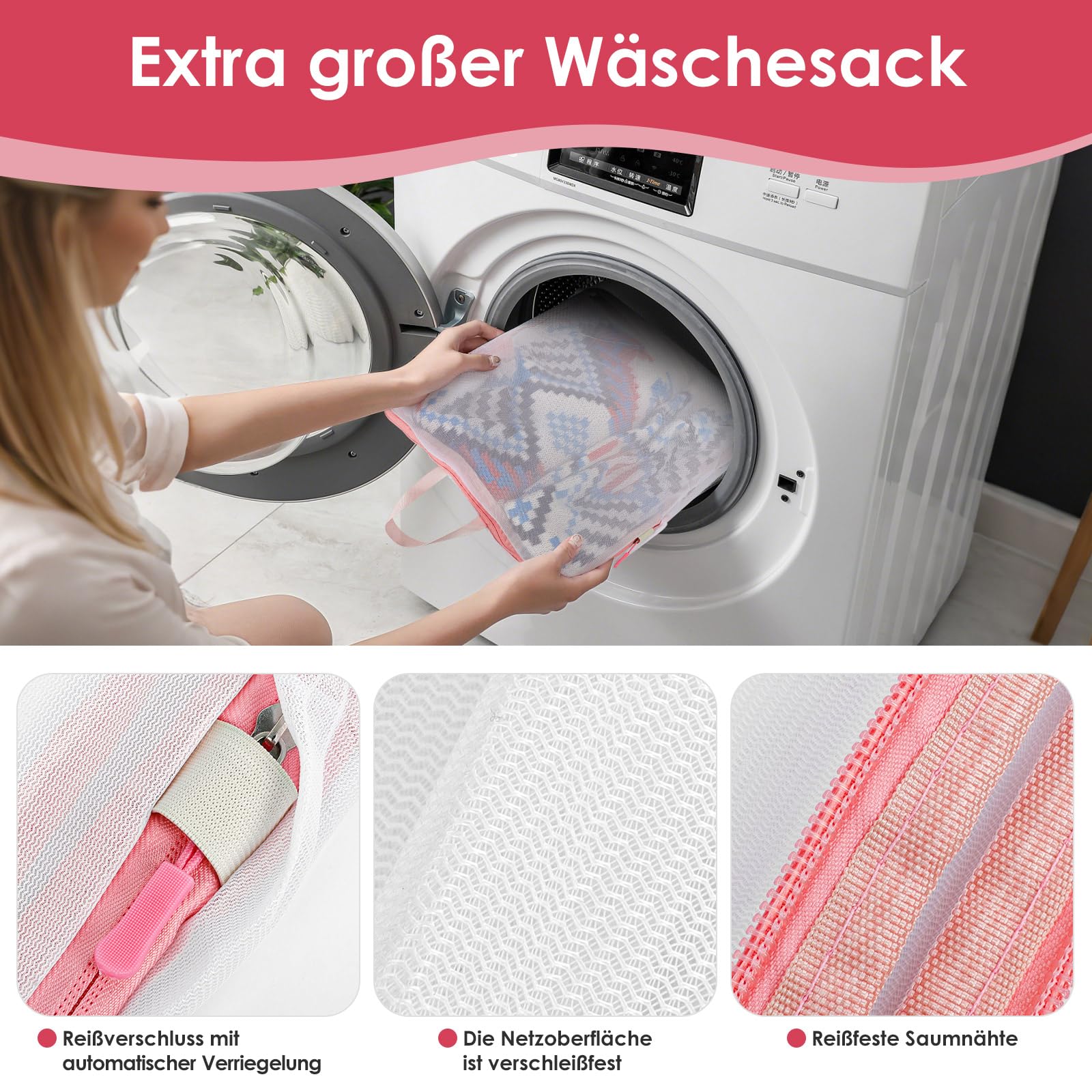 10-teilige Packing Cubes Compression Set, Kompressions-Aufbewahrungsset inkl.Wäschesack/Schuhbeutel/Unterwäschebeutel/Kordelzugbeutel/transparenter Kulturbeutel (Rosa Kompression 10 Pcs)