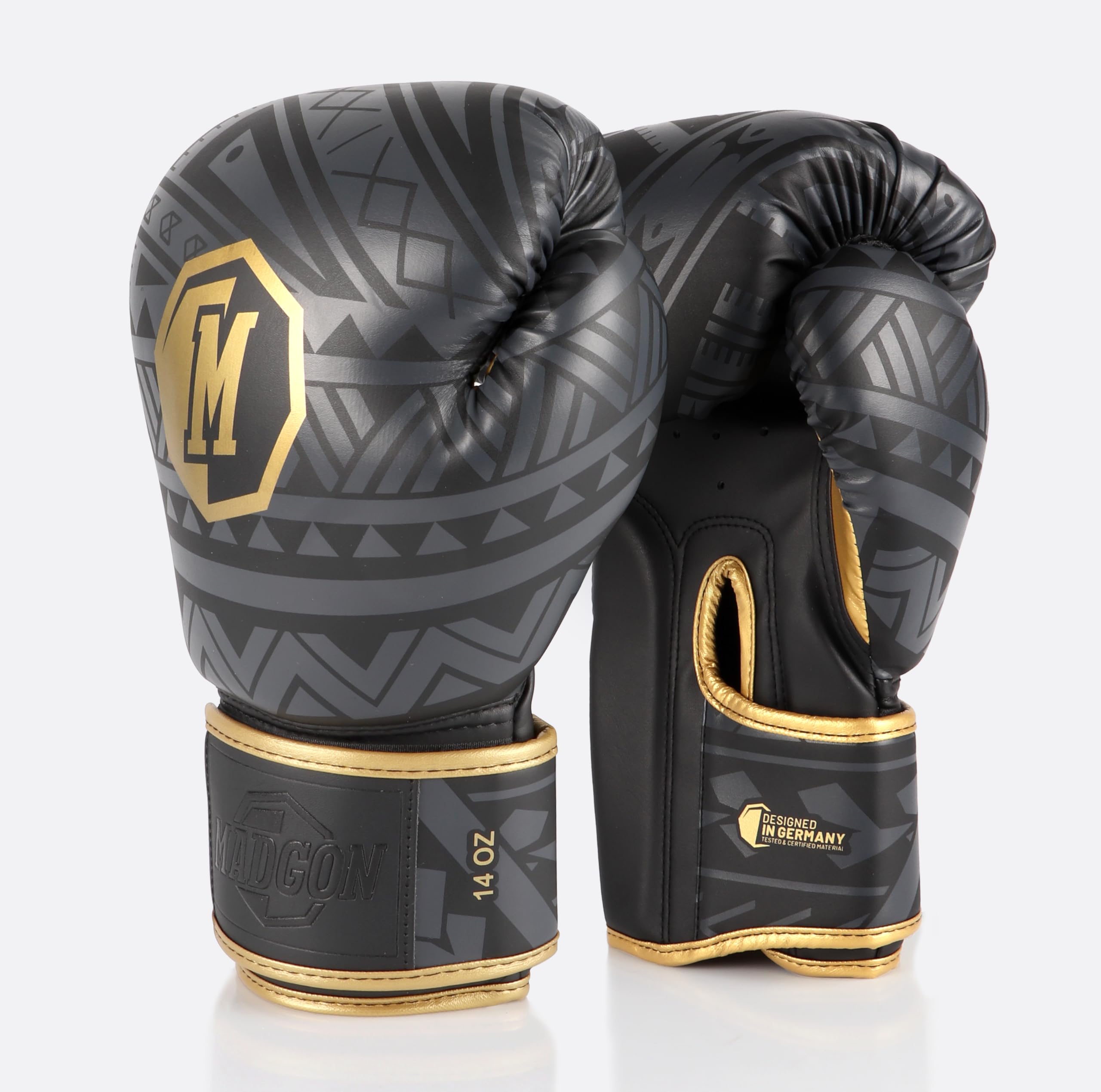 MADGON Boxhandschuhe – Trainingshandschuhe für Boxen, Kickboxen, Muay Thai & Sparring – Extra Starke Polsterung & stabile Handgelenk-Fixierung – Strapazierfähiges PU-Leder – Damen & Herren (10–16 oz)