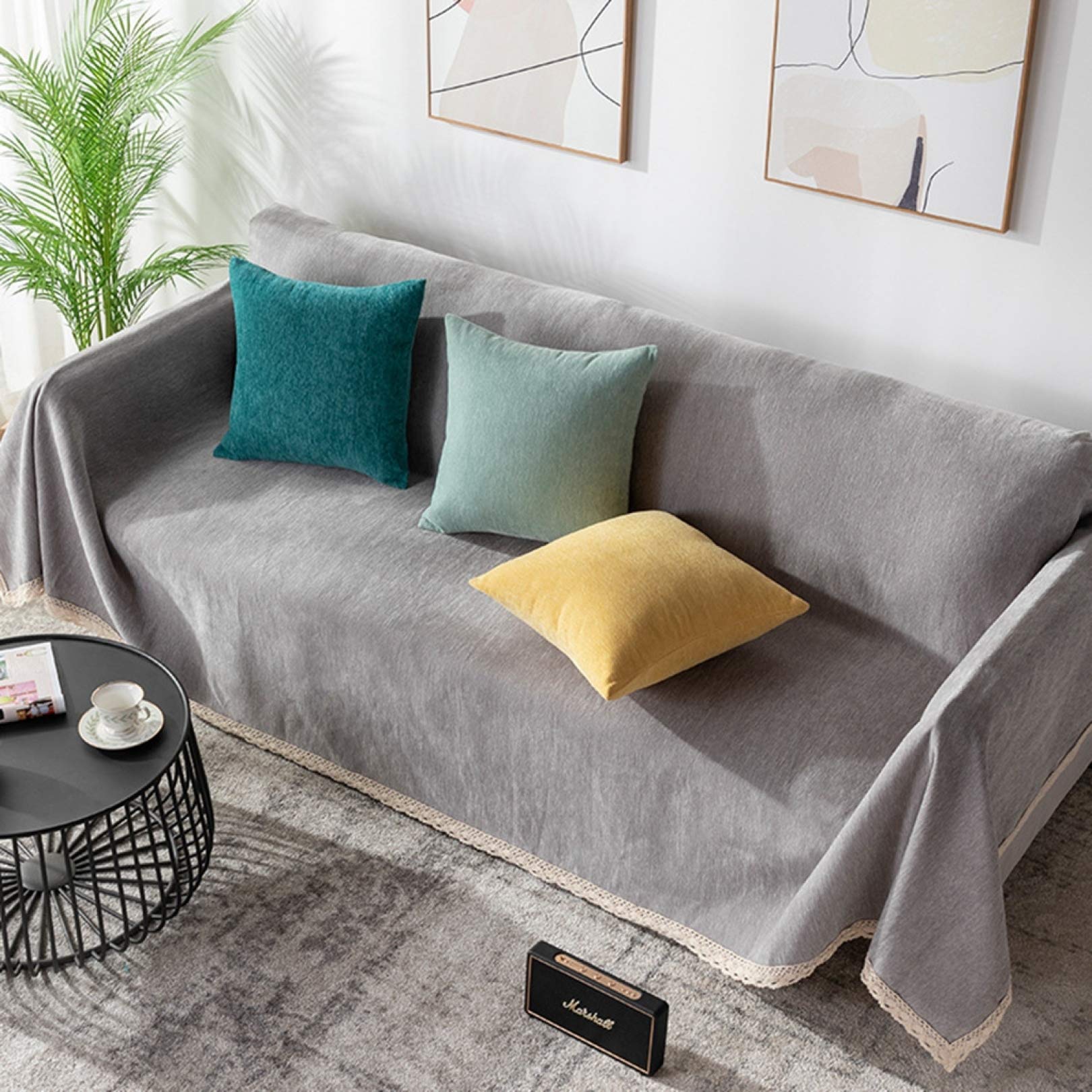 替えカバー マルチカバー レース飾り 洗える 北欧風デザイン 厚手 肩掛け タペストリー 雑貨 あったかい シンプル カバー ソファー 春 180*300cm 夏 カラー 秋 冬 ピアノ掛け 高級感 上品 滑り止め 汚れ 傷防止 肘付き 肘なし 2人 3人掛け用