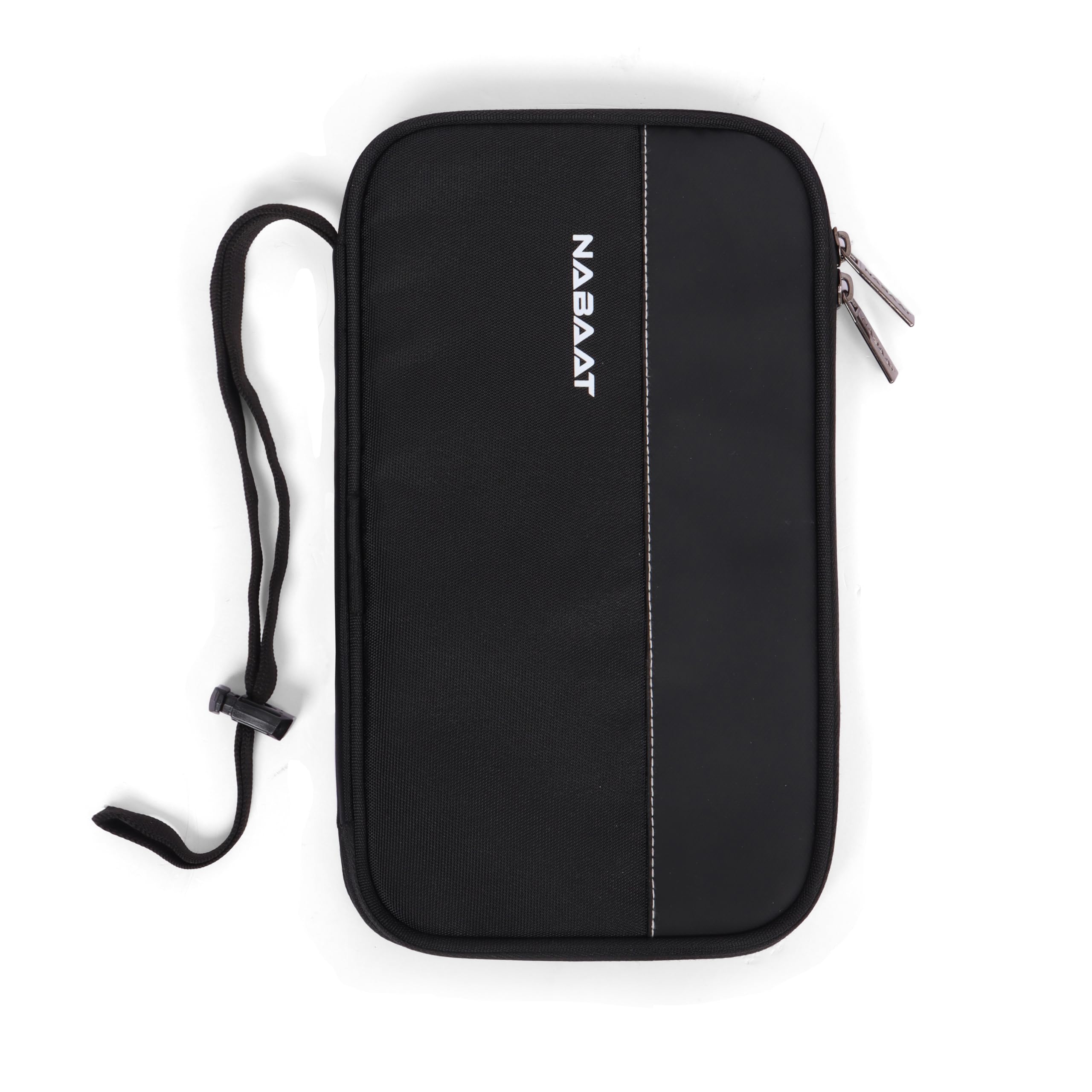Passport Cover Men & Women, Passport Holder for Family Up to 6 Passports, Passport Wallet Pouch Travel Organizer for Documents SIM Cash Card Mobile with Wrist Strap, Black (PH1)-image-12