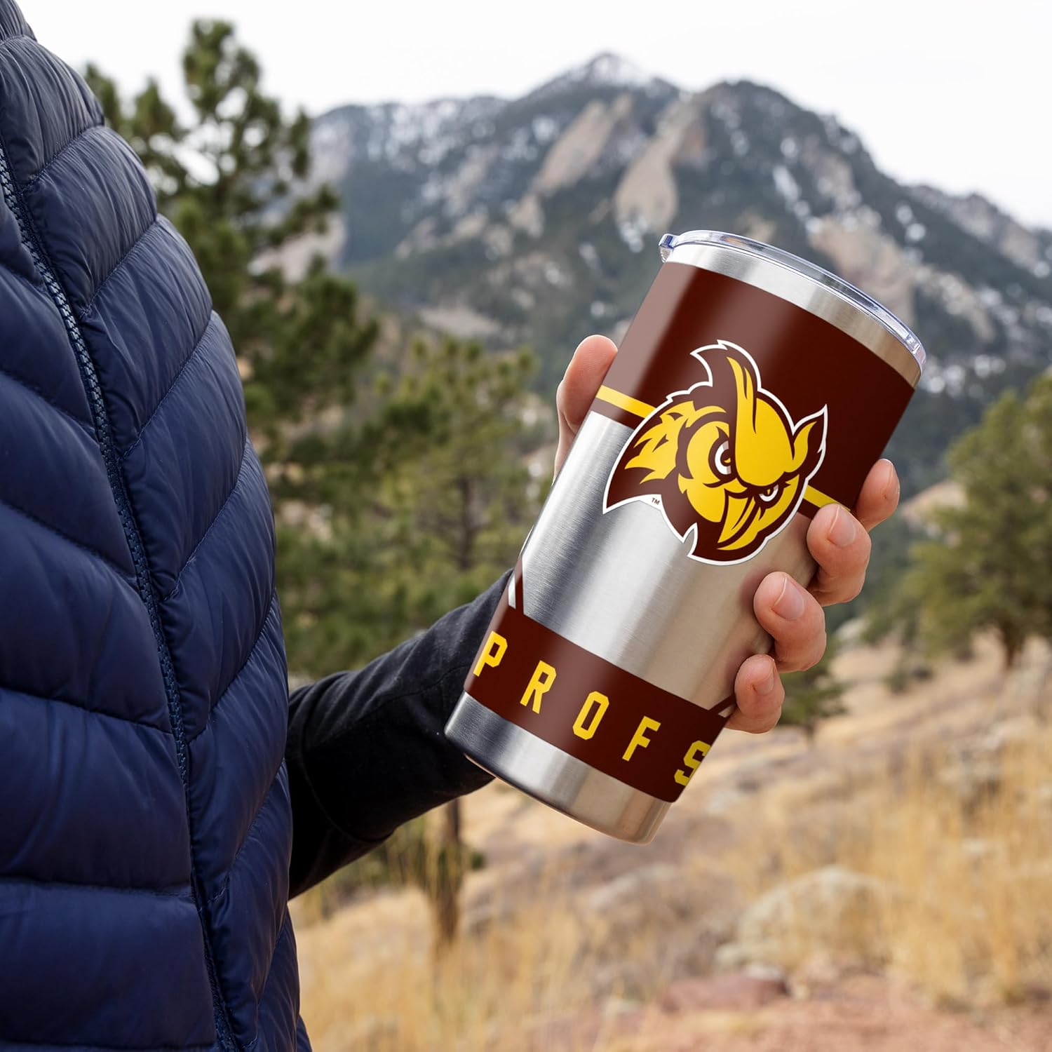 Rico Industries NCAA Rowan Profs Standard 20oz Stainless Steel Tumbler with Lid - Great For Coffee, Tea, Water or Cocktails - Image 2