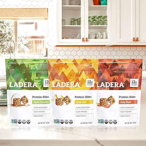 Miniatura 6 de Ladera Protein Bites  Bocados de proteína de manzana y canela  Recubierto con manzanas secas, canela molida para resaltar el sabor icónico  Gran