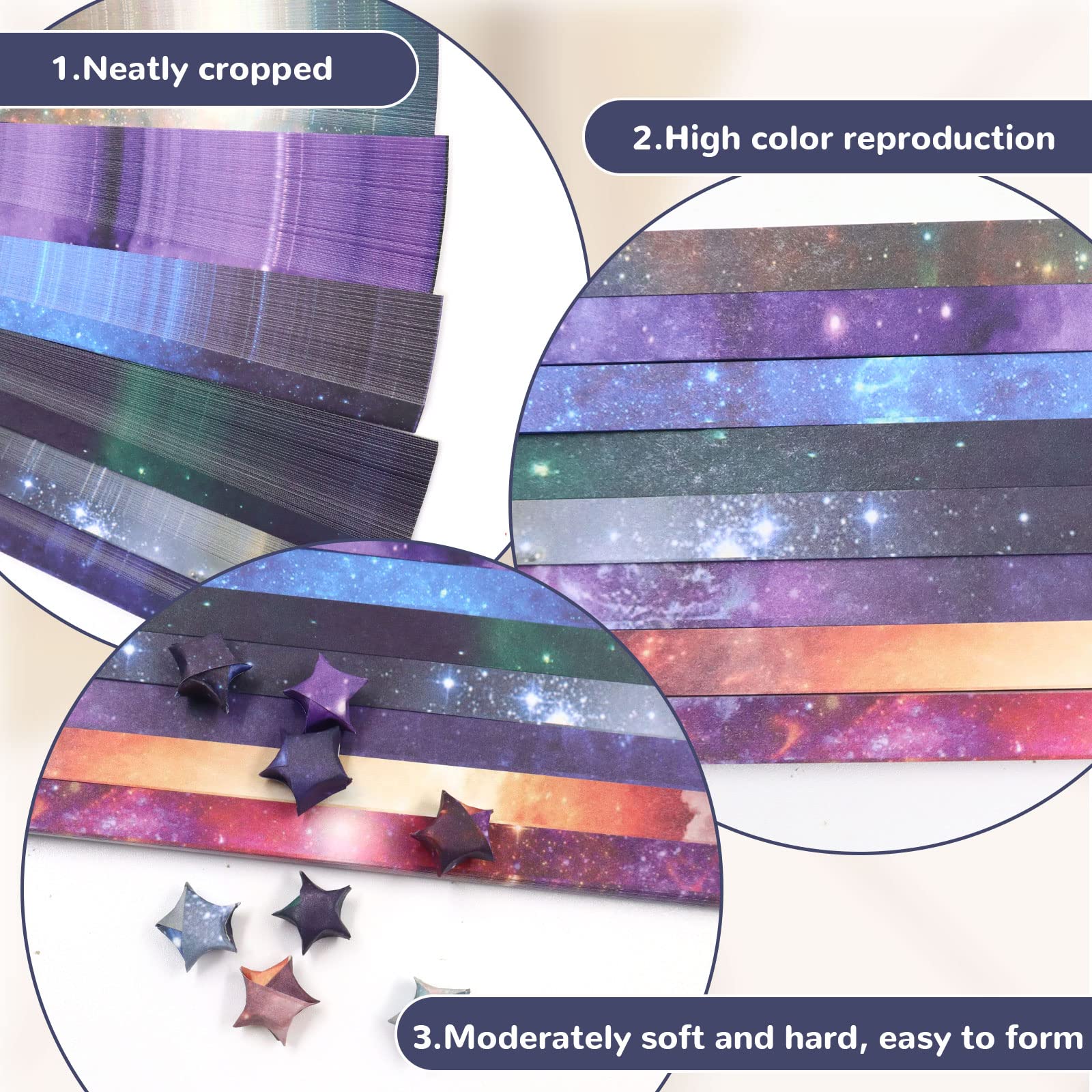 PH PandaHall 1440 stroken, 36 kleuren, quillingpapier, 3 mm, papieren strepen, 52,5 cm, 360