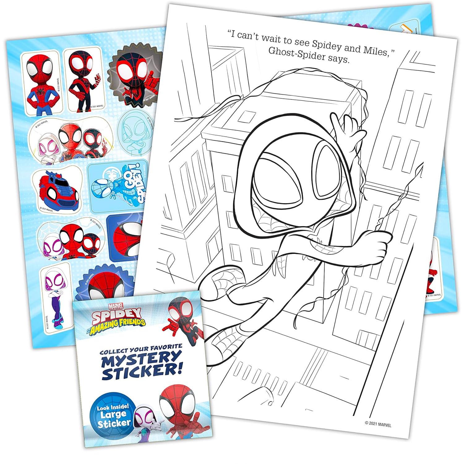 Marvel Spiderman Ultimate Activity Set - Portfolio Con Libri, Adesivi, Puzzle E Pastelli - 3