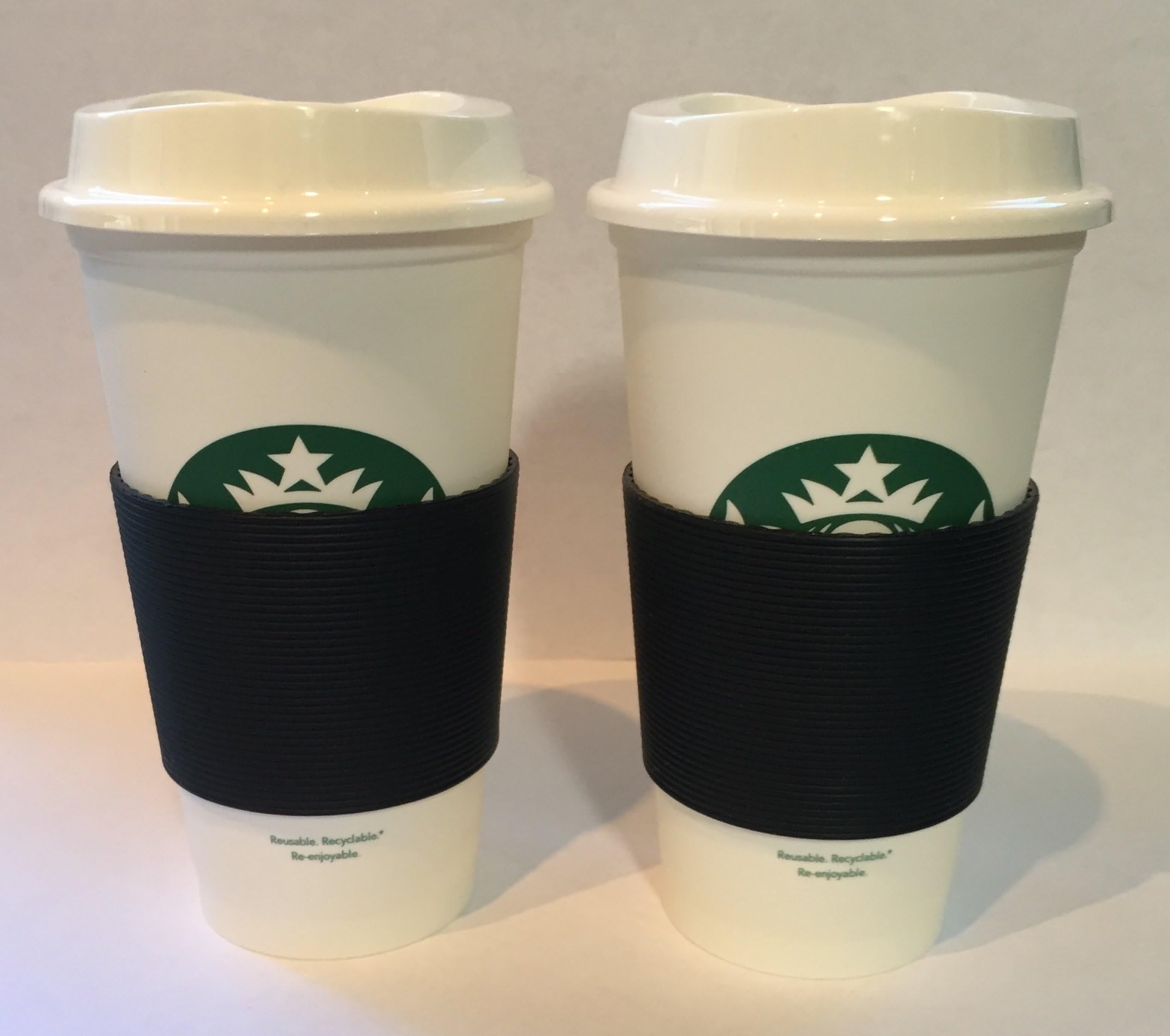 Reusable Travel Cup To Go Coffee Cup with Sleeve (Grande 16 Oz) 2-pack