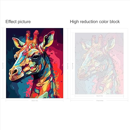 Miniatura 2 de FILASLFT Pintura de ciervos por números para adultos principiantes, kits de pintura de animales por números en lienzo, kits de pintura para