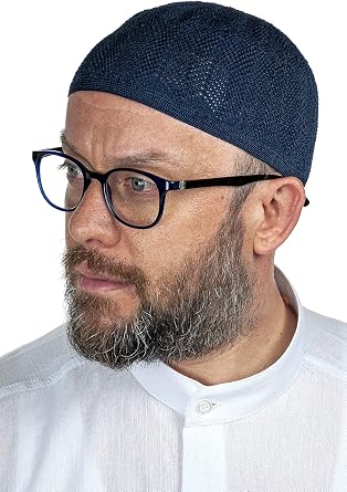 ihvan online Turkish Muslim Knitting Kufi Hats for Men, Taqiya, Takke, Peci, Islamic Caps, Islamic Gifts, Standart Size