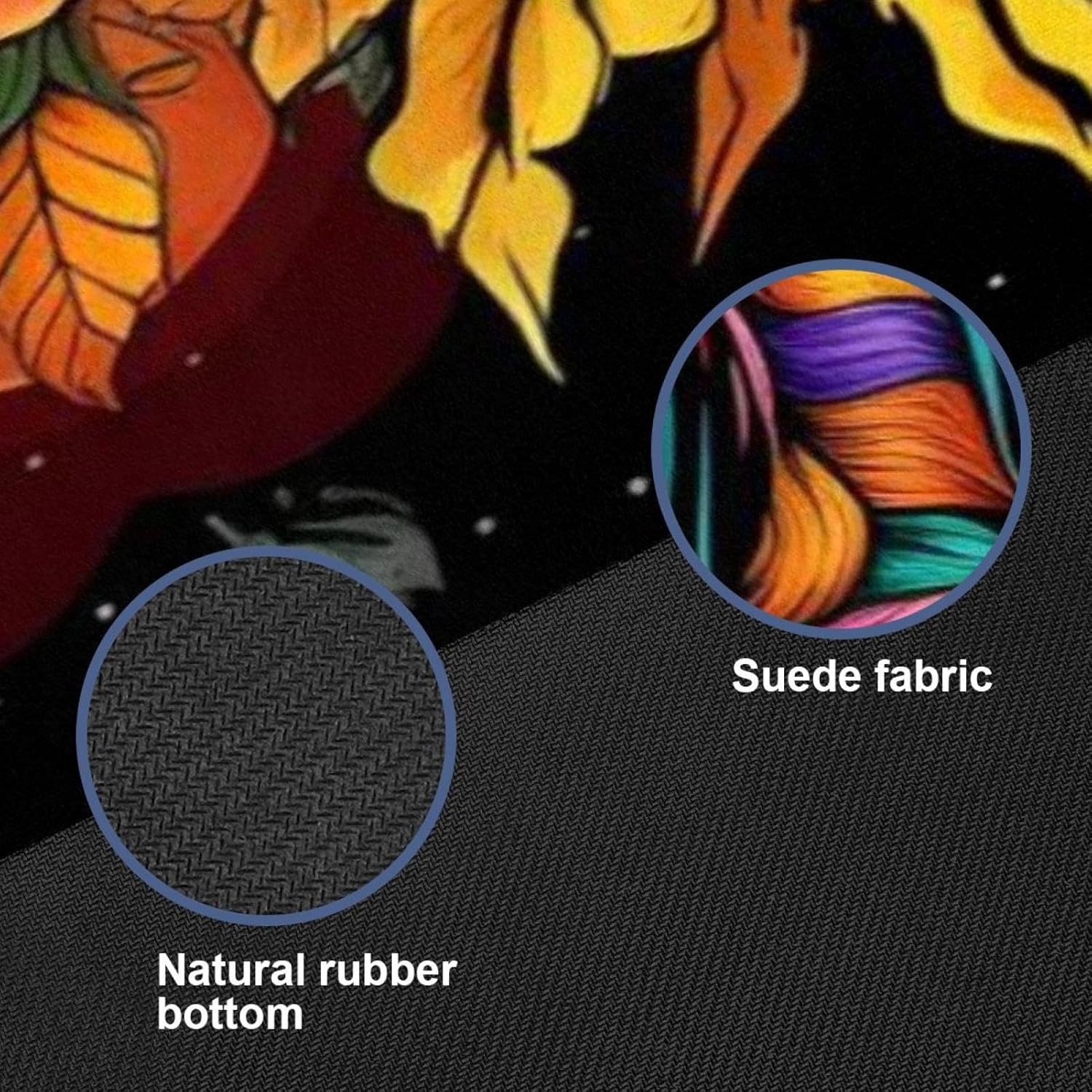 Yoga Towel, Unicorn Skull Horse Sunflower Non Slip Sweat Absorbent Hot Yoga Mat Towel for Hot Yoga, Pilates and Fitness - 72.8" x 26.8"