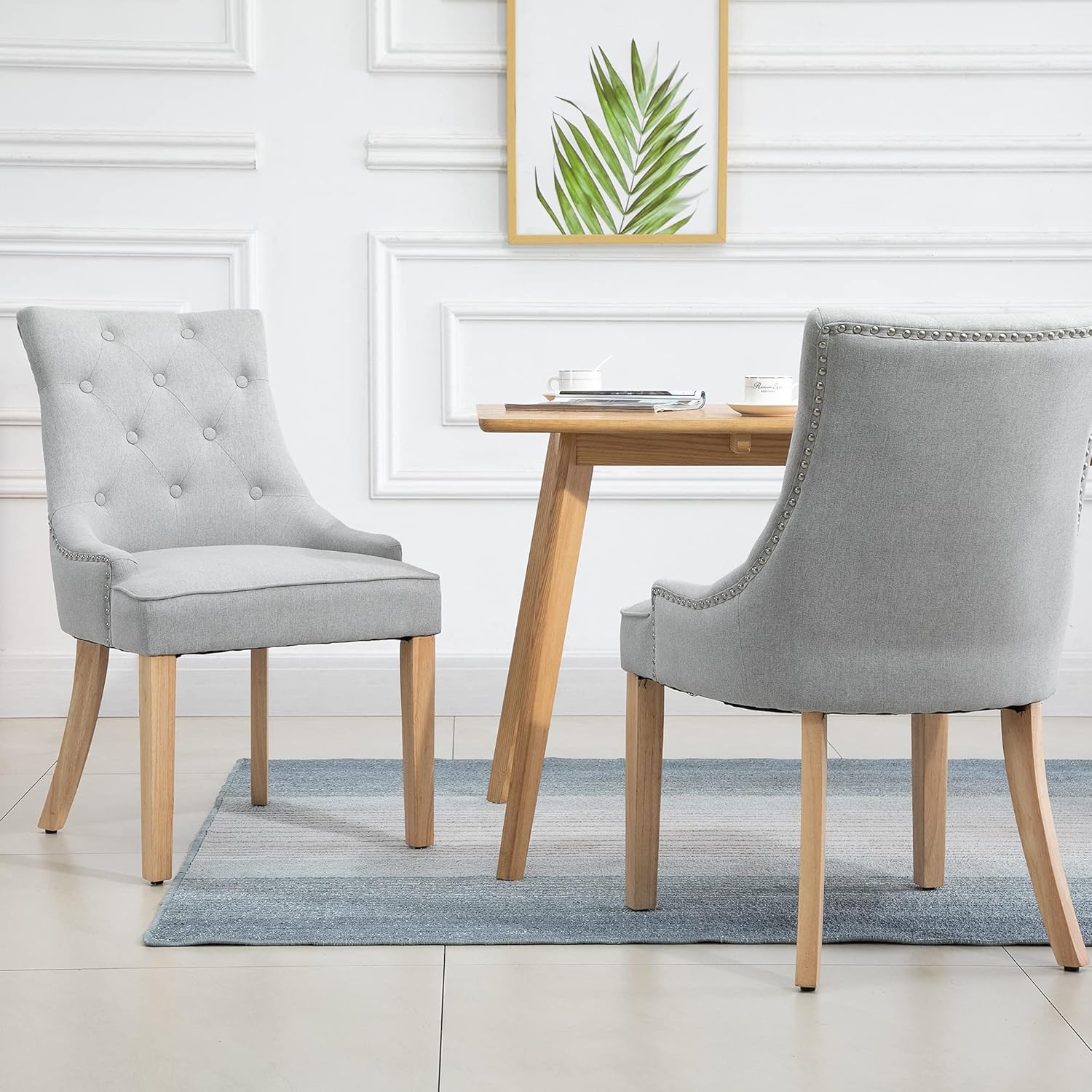 Buy Homcom 2 Piece Fabric Dining Chairs Set Buy Homcom 2 Piece Fabric Dining Chairs Set