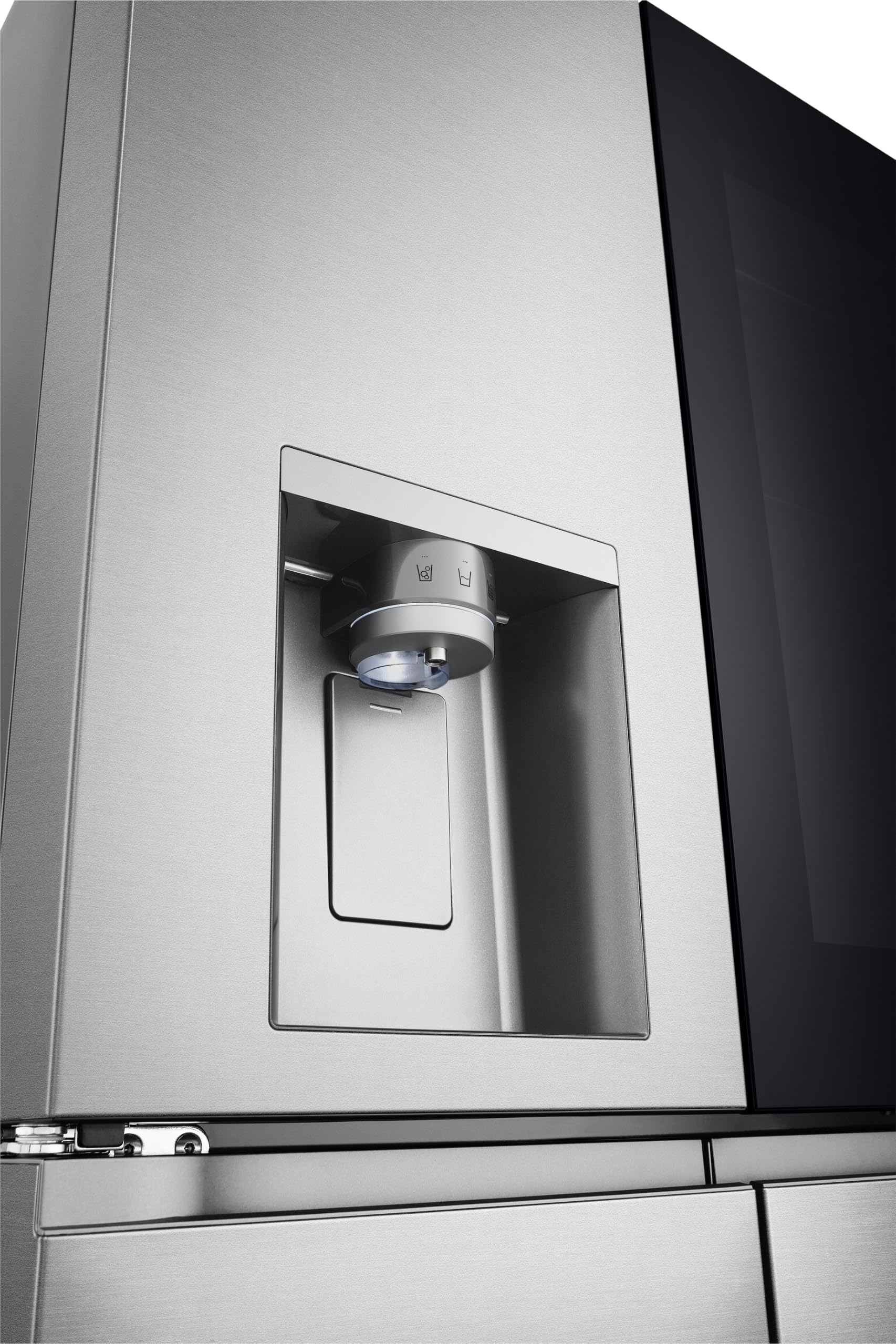 LG GMG861MBAE SLIM Multi-Door Kühlschrank mit Gefrierfach (508 L, Energieklasse E) mit InstaView, Eis- und Wasserspender, UVNano, Total No Frost, Silber