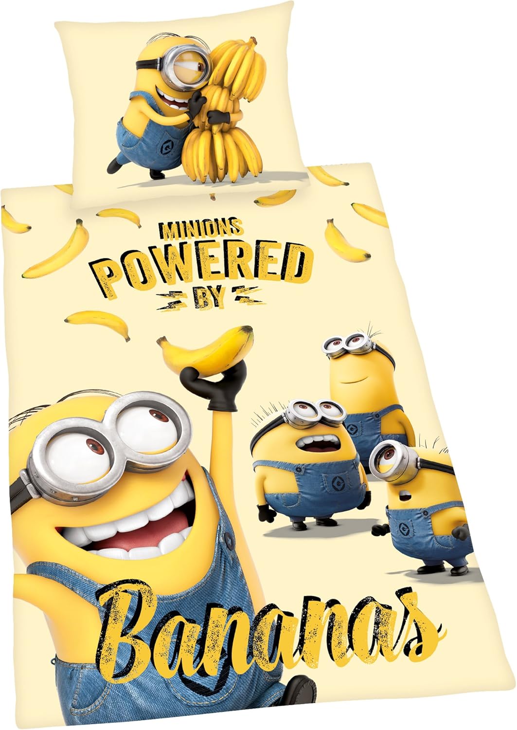Herding Juego de Cama de Minions, algodón, Amarillo, 200 x 140 cm