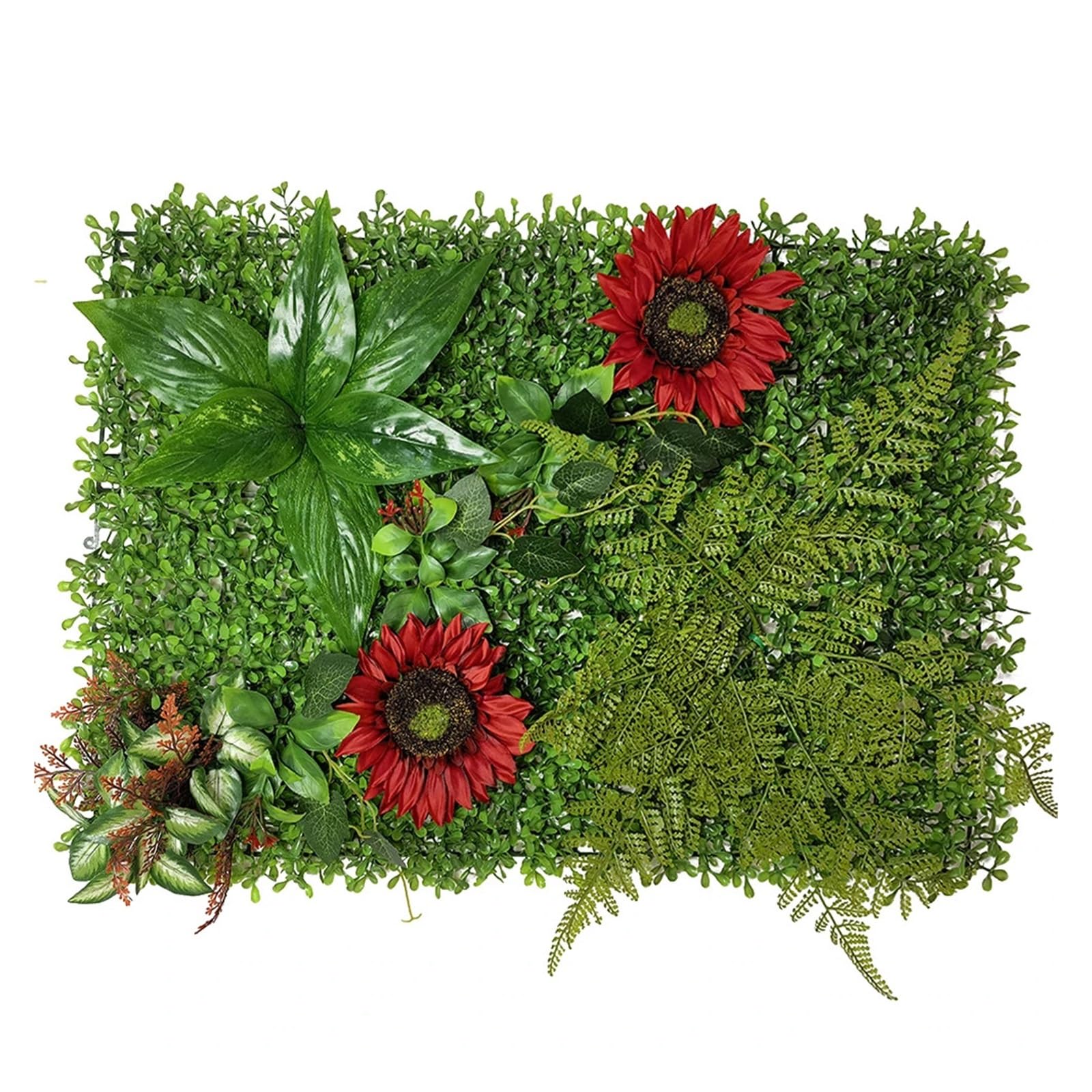 Ckqyydsxiaochen 7 Home Decoration Artificial Plant Lawn Sunflower Wall Leaf Panels Garden Bedroom Window Plantas Artificiales(7)