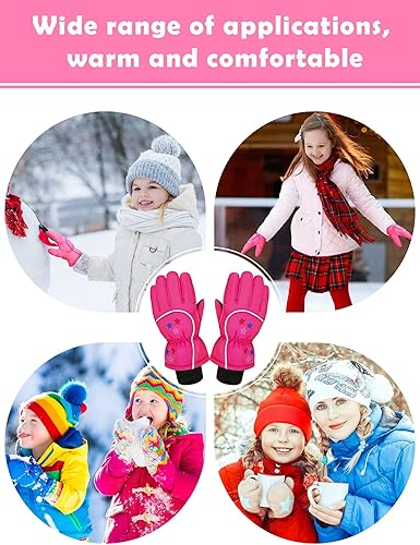 Miniatura 7 de Boao Guantes de Esquí de Nieve para Niños de Invierno Impermeables Cálidos Manoplas de Snowboard para Niña y Niño