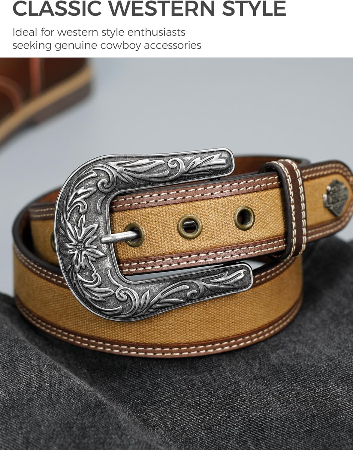 Western Belt Buckle - 1.5" Retro Cowboy Replacement Belt Buckle for Men & Women - Image 5