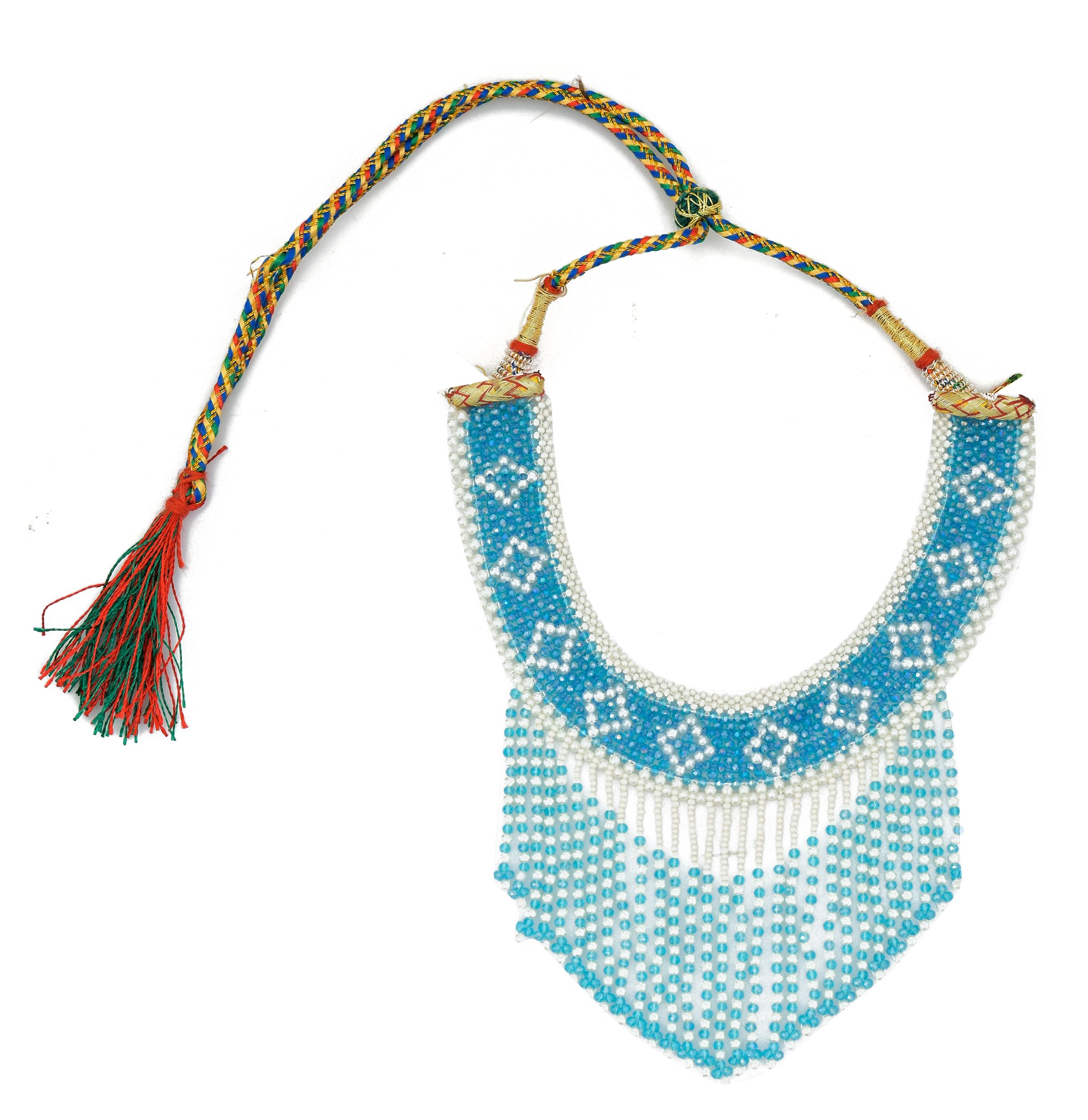 Rozy Styles Beads & Pearls Ethnic Multi Layer Necklace For Women (Light Blue) (B0CCNSPH94) Amazon Price History, Amazon Price Tracker