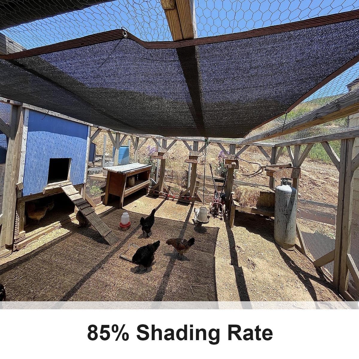 85% ochrona przed promieniowaniem UV siatka ogrodowa, 7 x 17 m, siatka z przelotkami na patio, do szklarni, do hodowli, PorchPera - SuneOutdoor osłona roślin
