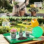 3/4/5/6/7 Inch Clear Plastic Nursery Pots with Drainage Holes and Saucers, 30Pcs Seedling Starter Flower Pots with Repotting Mat, Plant Labels and Tools Sets for Flower Herb, Succulent Transplanting
