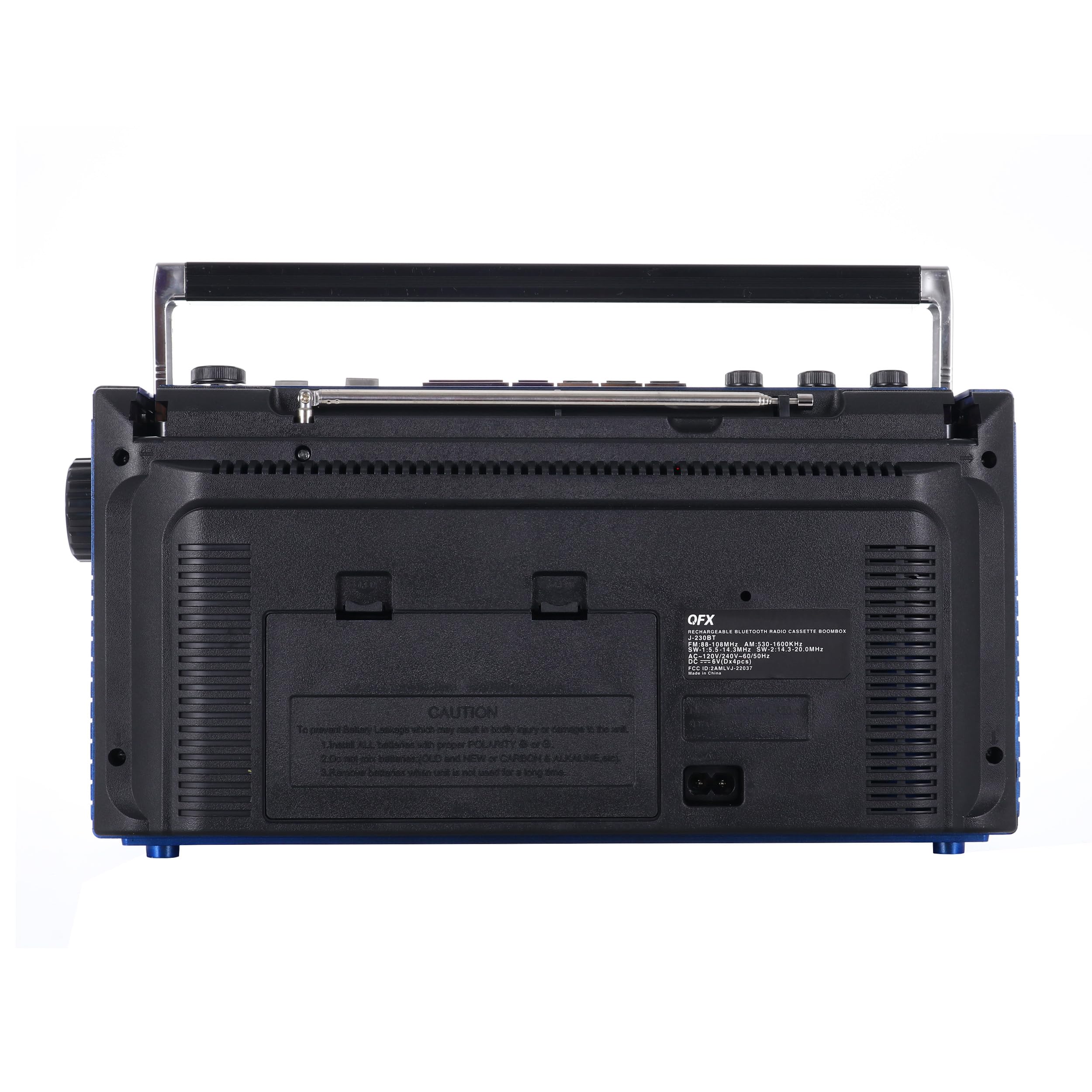 Amazon.com: QFX J-220BT Blue Boombox MP3 Conversion from Radio to