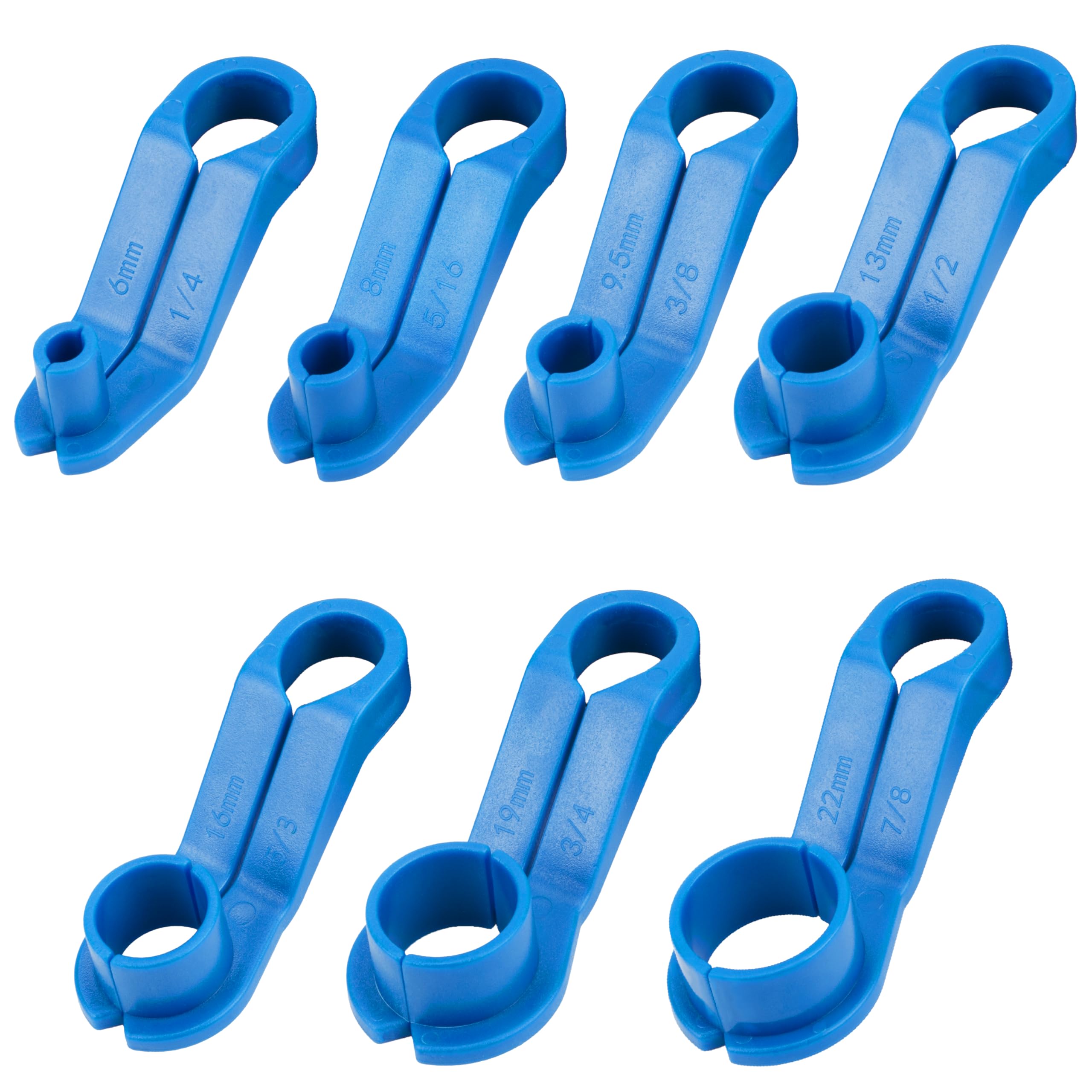 BFXM 7Pcs Fuel Line Disconnect Tool Set, 1/4 5/16 3/8 1/2 5/8 3/4 7/8 Inch Fuel Filter Removal Tool, Transmission Line Disconnect Tool, AC Line Disconnect Tool Compatible for Ford/GM/Chrysler/Mazda