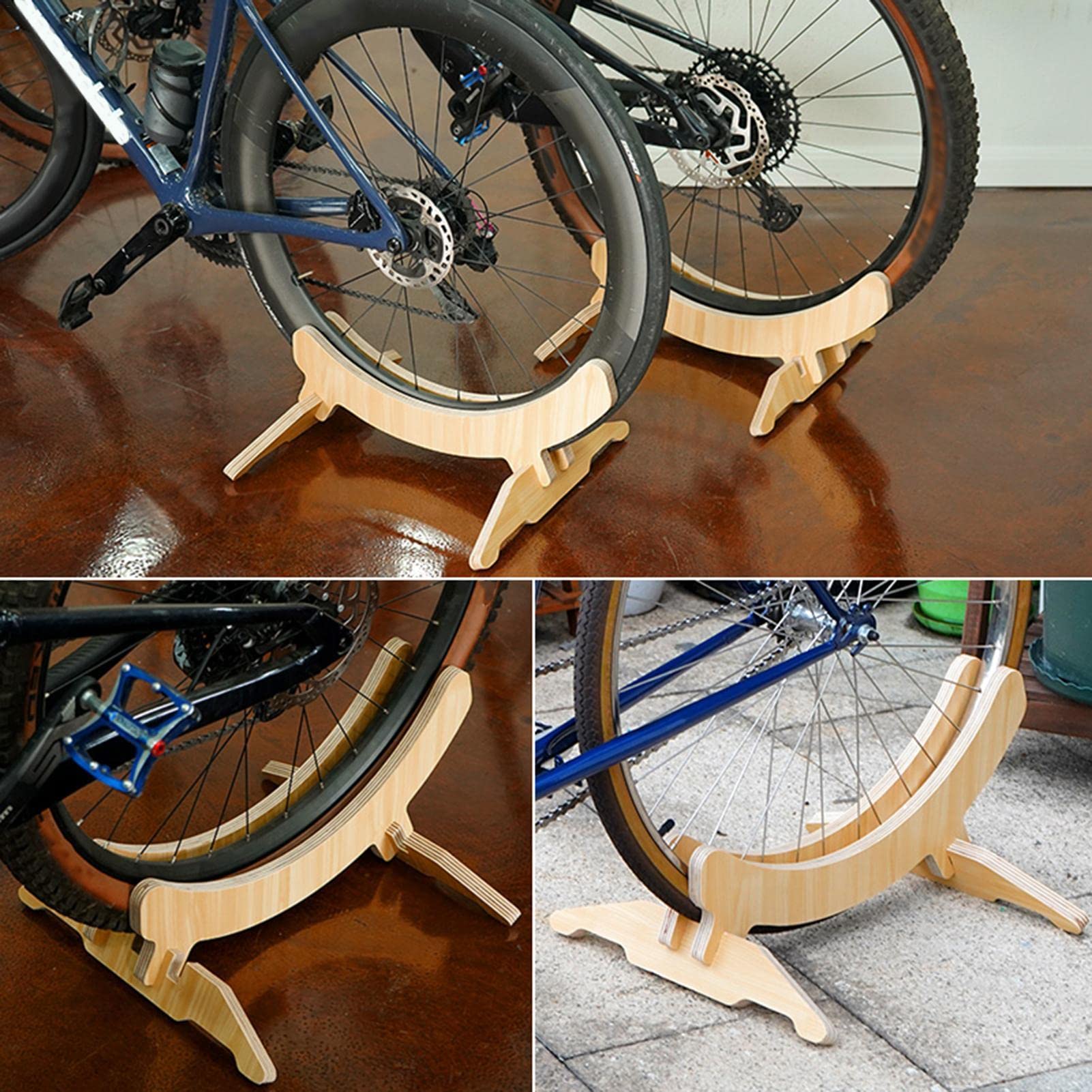 huiba Fahrradträger für den Boden, Fahrradständer Garage – Halterungen aus für Fahrräder Garage Innen- und Außenbereich für Fahrräder Berg und Straßenfahrräder, zwei Arten