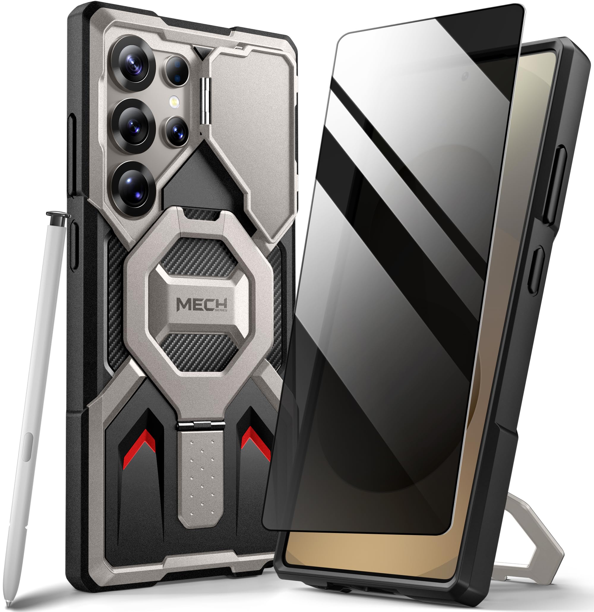 TONGATE Magnetic for Samsung Galaxy S25 Ultra Case with Privacy Screen Protector, [Compatible with MagSafe][Camera Protective Cover][Military-Grade